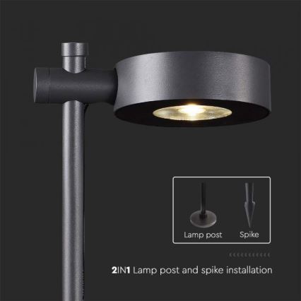 LED lauko šviestuvas LED/7W/230V 3000K IP65 juodas