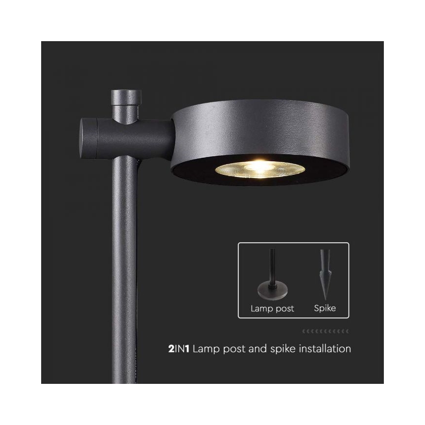 LED lauko šviestuvas LED/7W/230V 3000K IP65 juodas