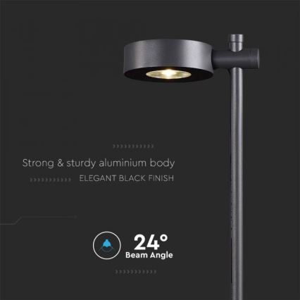 LED lauko šviestuvas LED/7W/230V 4000K IP65 juodas