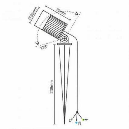 LED lauko šviestuvas LED/7W/85-264V IP67