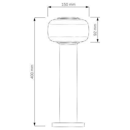 LED lauko šviestuvas MALAGA LED/12W/230V 40 cm IP44 juodas