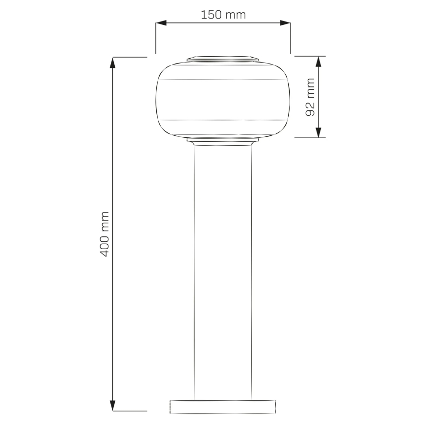 LED lauko šviestuvas MALAGA LED/12W/230V 40 cm IP44 juodas