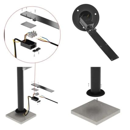 LED lauko šviestuvas NIKA LED/12,5W/230V IP44 80 cm