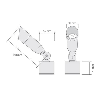 LED lauko šviestuvas OKO 1xLED/1W/350mA IP54