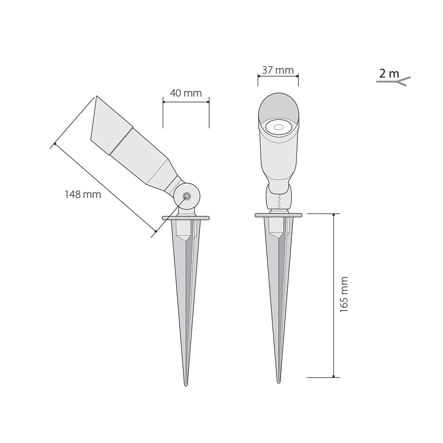 LED lauko šviestuvas OKO 1xLED/1W/350mA IP54