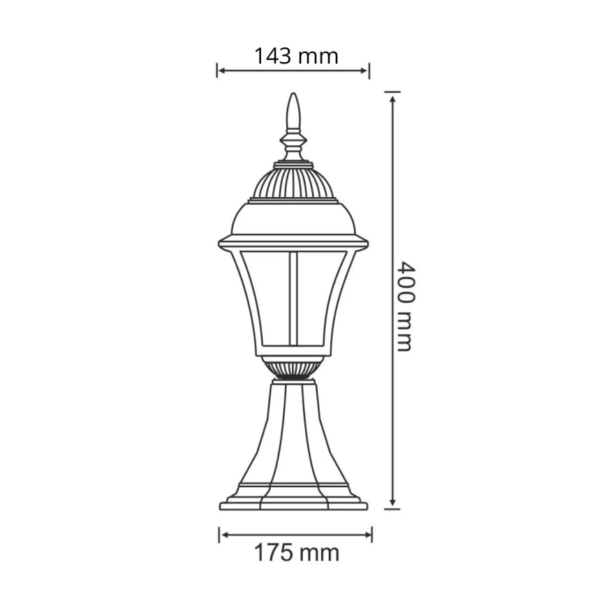 LED lauko šviestuvas PARIS 2 1xE27/4,9W/230V