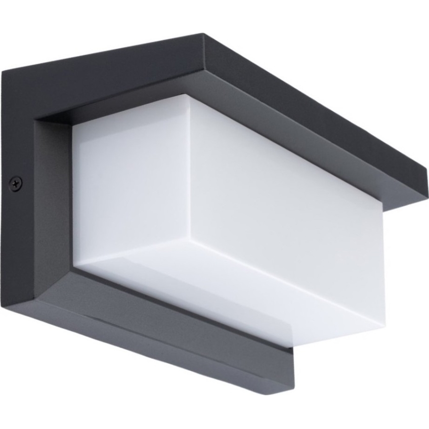 LED sieninis lauko šviestuvas su elektros lemputė su prietemos jutikliu NEELY 1xE27/9W/230V IP54 antracitas