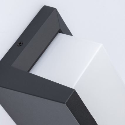 LED sieninis lauko šviestuvas su elektros lemputė su prietemos jutikliu NEELY 1xE27/9W/230V IP54 antracitas