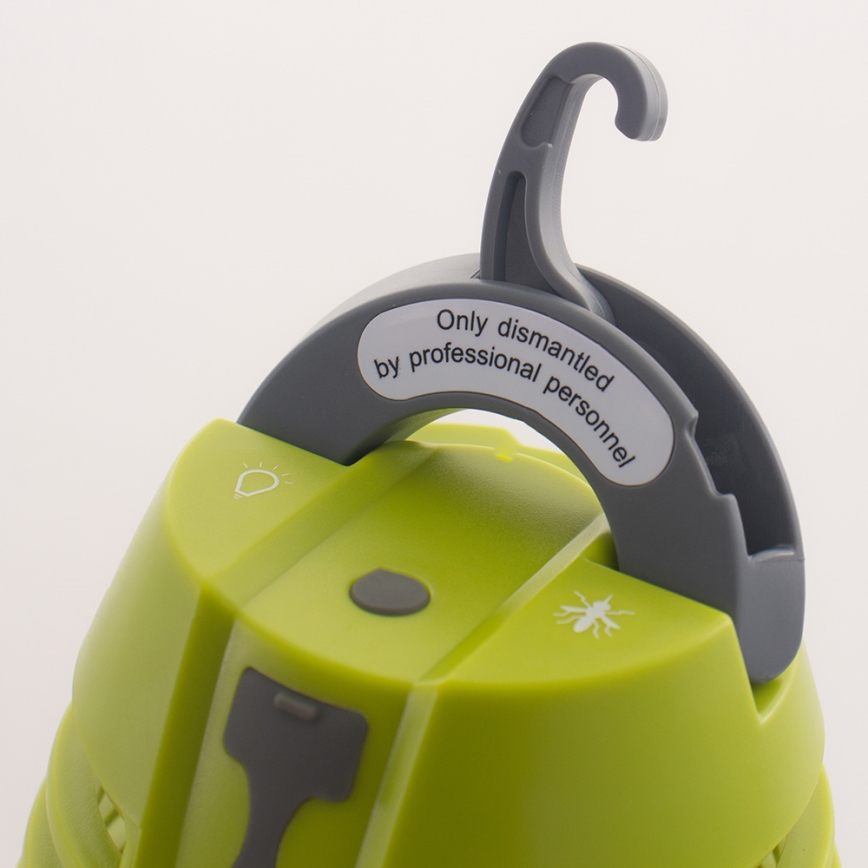 LED lauko šviestuvas su vabzdžių gaudykle LED/5W/USB 1800mAh IP44