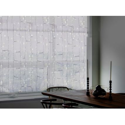 LED lauko užuolaida CURTAIN 480xLED/8,4W/230V 3x3 m IP44 šaltai balta