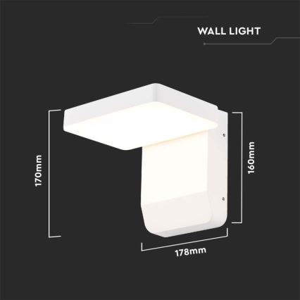 LED Lauko wall flexible šviestuvas LED/17W/230V IP65 3000K balta