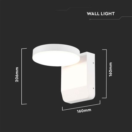 LED Lauko wall flexible šviestuvas LED/17W/230V IP65 3000K balta