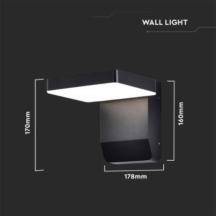 LED Lauko wall flexible šviestuvas LED/17W/230V IP65 4000K juoda