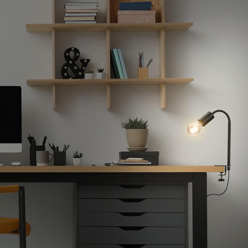 LED lempa su spaustuku 1xE27/4,2W/230V 2700K juoda