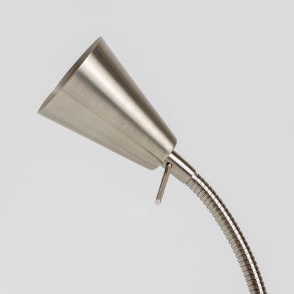 LED lempa su spaustuku 1xGU10/4,7W/230V, matinio chromo apdaila