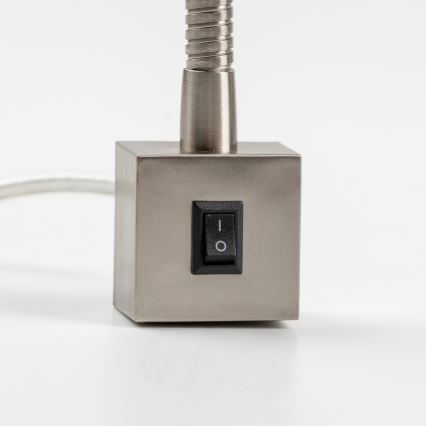 LED lempa su spaustuku 1xGU10/4,7W/230V, matinio chromo apdaila