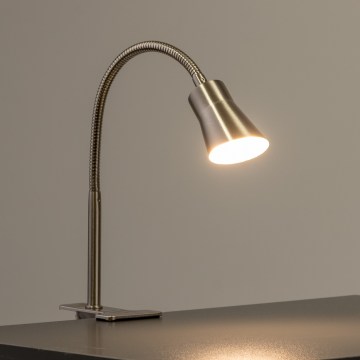 LED lempa su spaustuku LED/3,2W/230V matinis chromas