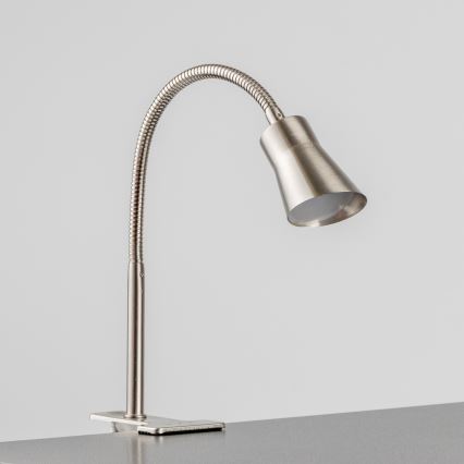 LED lempa su spaustuku LED/3,2W/230V matinis chromas