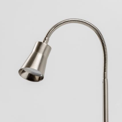 LED lempa su spaustuku LED/3,2W/230V matinis chromas