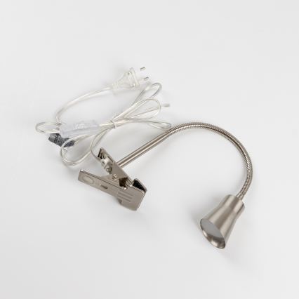 LED lempa su spaustuku LED/3,2W/230V matinis chromas