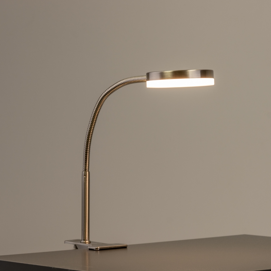 LED lempa su spaustuku LED/3,2W/230V matinis chromas