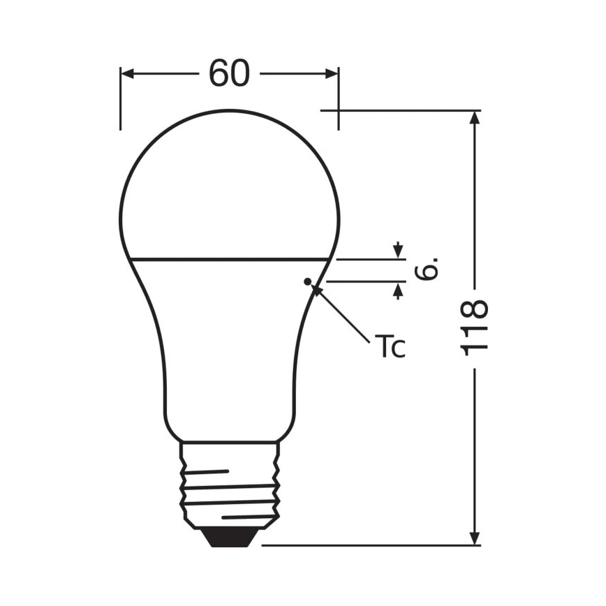 LED lemputė A60 E27/13W/230V 3000K - Osram