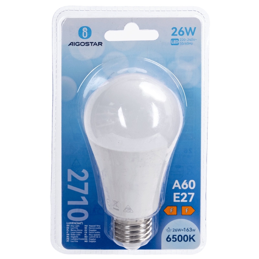 LED lemputė A60 E27/26W/230V 6500K - Aigostar