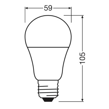 LED lemputė A60 E27/8W/230V 6500K - Osram