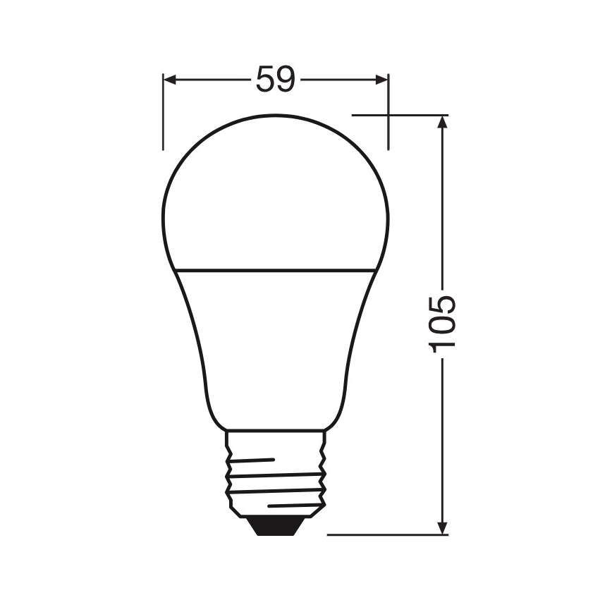 LED lemputė A60 E27/8W/230V 6500K - Osram