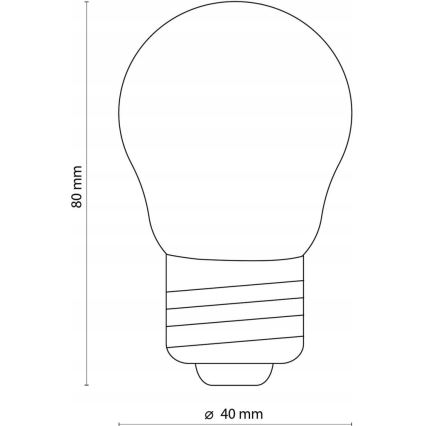 LED lemputė AMBER G45 E27/4,5W/230V 2200K
