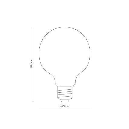 LED lemputė AMBER G95 E27/6,5W/230V 3200K