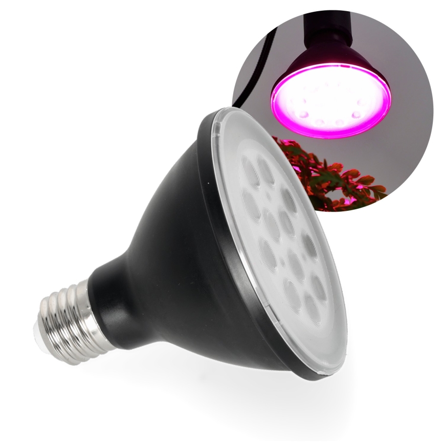 LED Lemputė augalų augimui PLANTY E27/9W/230V 1200K juoda