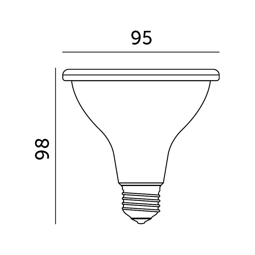 LED Lemputė augalų augimui PLANTY E27/9W/230V 1200K juoda