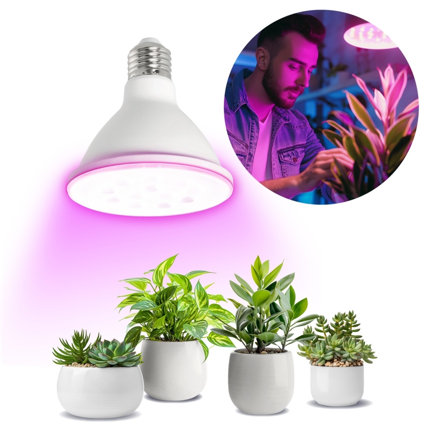 LED Lemputė augalų augimui VITABLOOM E27/9W/230V 1200K balta - Brilagi