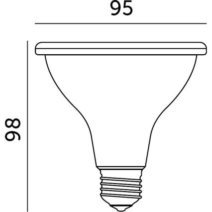 LED Lemputė augalų augimui VITABLOOM E27/9W/230V 1200K juoda - Brilagi