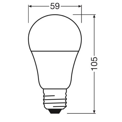 LED lemputė CLASSIC A60 E27/8W/230V 2700K - Ledvance