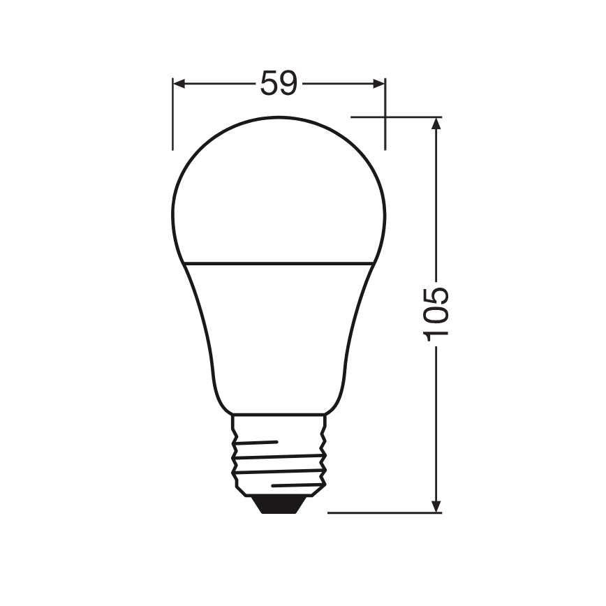 LED lemputė CLASSIC A60 E27/8W/230V 2700K - Ledvance