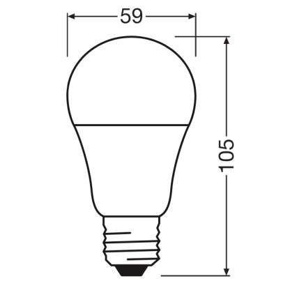 LED lemputė CLASSIC A60 E27/8W/230V 4000K - Ledvance