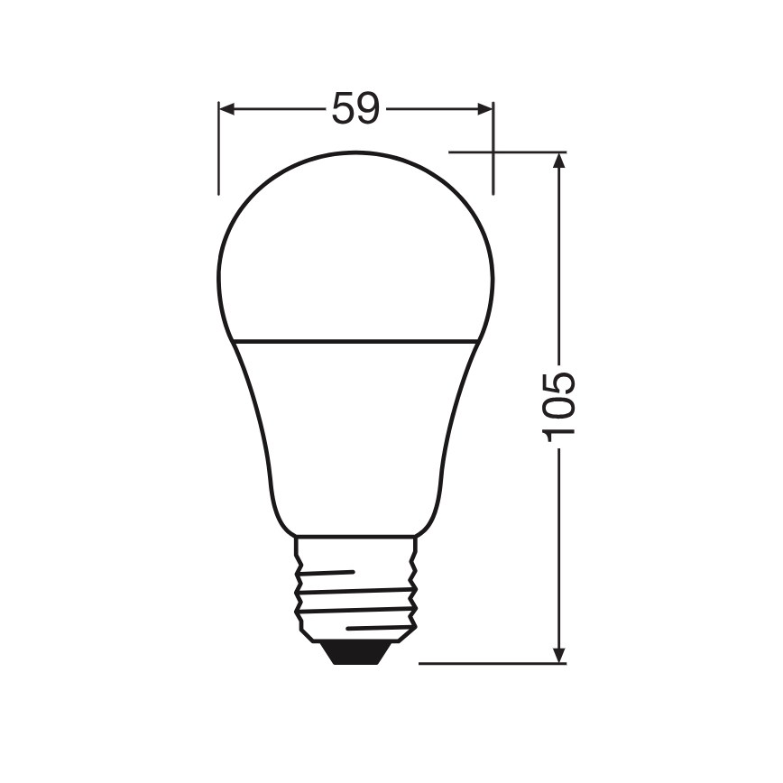 LED lemputė CLASSIC A60 E27/8W/230V 4000K - Ledvance