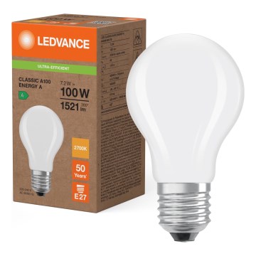 LED lemputė CLASSIC FILAMENT A60 E27/7,2W/230V 2700K - Ledvance