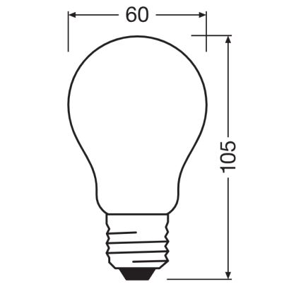 LED lemputė CLASSIC FILAMENT A60 E27/7,2W/230V 2700K - Ledvance