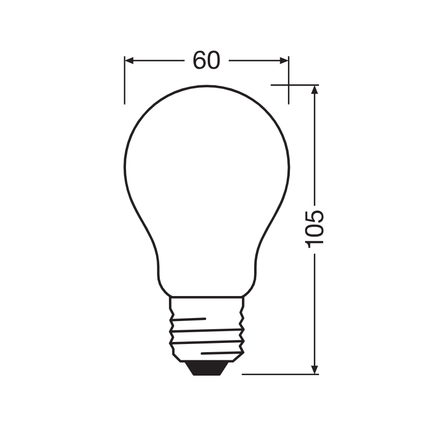 LED lemputė CLASSIC FILAMENT A60 E27/7,2W/230V 2700K - Ledvance