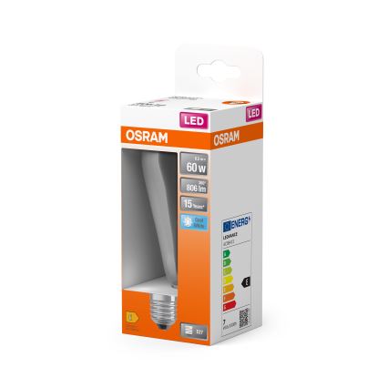 LED Lemputė CLASSIC FILAMENT E27/6,5W/230V 4000K - Osram