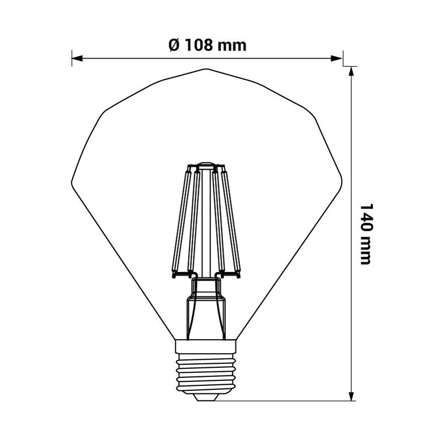 LED Lemputė CRYSTAL E27/4W/230V 2200K