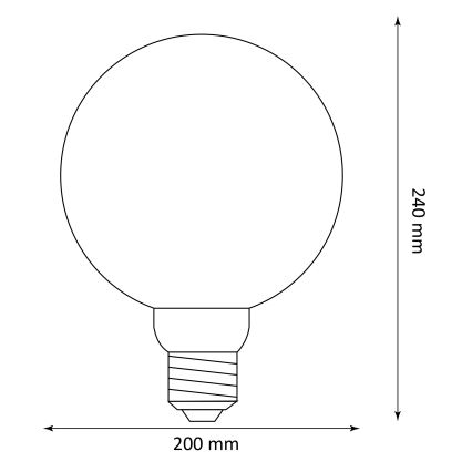 LED Lemputė DECO VINTAGE G200 E27/4W/230V 1800K