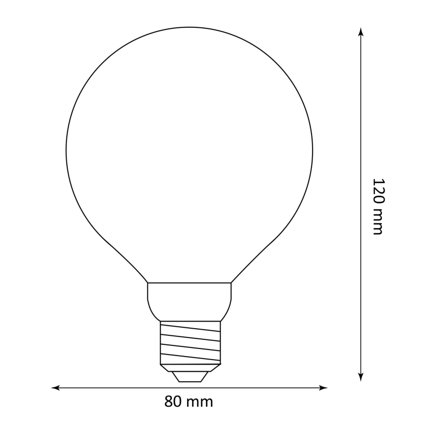 LED Lemputė DECO VINTAGE G80 E27/4W/230V 1800K