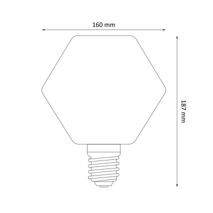 LED Lemputė DECO VINTAGE LB160 E27/4W/230V 1800K