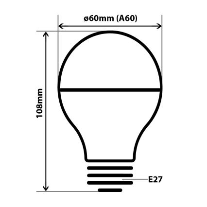 LED Lemputė DECOR MIRROR A60 E27/8W/230V aukso