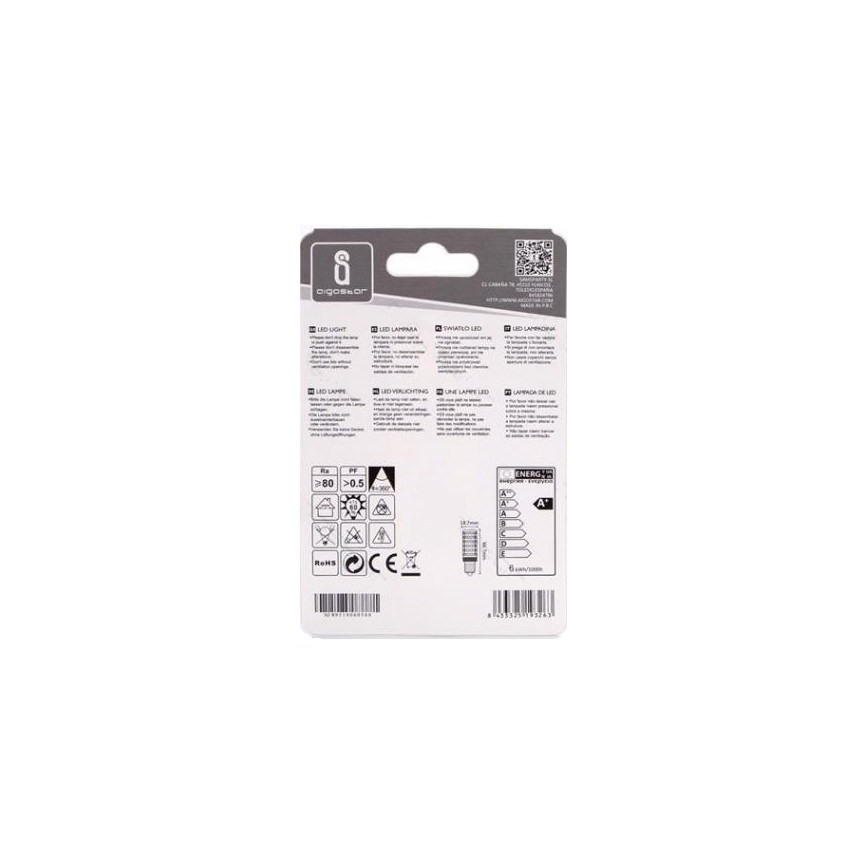 LED Lemputė E14/6W/230V 3000K - Aigostar