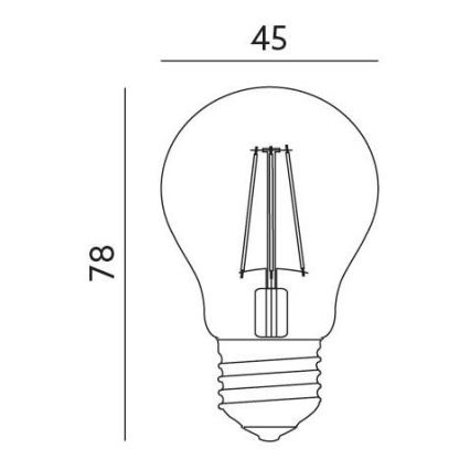 LED Lemputė E27/4W/230V 3000K